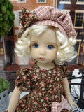 Country Sweetheart - dress, beret, tights & shoes for Little Darling Doll or other 33cm BJD