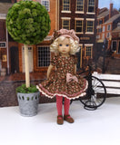 Country Sweetheart - dress, beret, tights & shoes for Little Darling Doll or other 33cm BJD