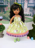 Countryside Bunny - dress, socks & shoes for Little Darling Doll or 33cm BJD