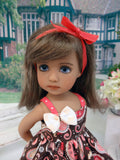 Cowgirl Paisley - dress, tights & shoes for Little Darling Doll or 33cm BJD