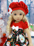 Cup of Cheer - dress, hat, socks & shoes for Little Darling Doll or 33cm BJD