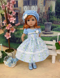 Dainty Daisy - dress, hat, tights & shoes for Little Darling Doll or 33cm BJD