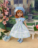 Dainty Daisy - dress, hat, tights & shoes for Little Darling Doll or 33cm BJD
