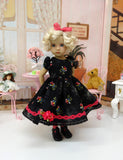 Dainty Darling - dress, tights & shoes for Little Darling Doll or other 33cm BJD