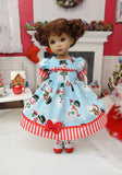 December Snowman - dress, socks & shoes for Little Darling Doll or 33cm BJD