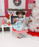 December Snowman - dress, socks & shoes for Little Darling Doll or 33cm BJD