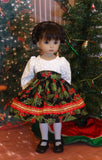 Deck the Halls - dress, tights & shoes for Little Darling Doll or 33cm BJD