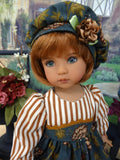 Deep Wood Thistle - dress, hat, tights & shoes for Little Darling Doll or 33cm BJD