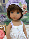 Delicate Bouquet - dress, hat, tights & shoes for Little Darling Doll or 33cm BJD