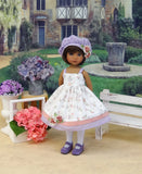Delicate Bouquet - dress, hat, tights & shoes for Little Darling Doll or 33cm BJD