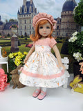 Delicate Bunny - dress, hat, tights & shoes for Little Darling Doll or 33cm BJD