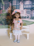 Delicate Garden - dress, jacket, beret, tights & shoes for Little Darling Doll