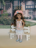 Delicate Garden - dress, jacket, beret, tights & shoes for Little Darling Doll