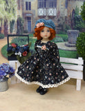 Delicate Wildflowers - dress, hat, tights & shoes for Little Darling Doll or 33cm BJD