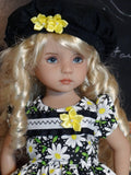Delightful Daisy - dress, beret, tights & shoes for Little Darling Doll