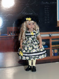 Delightful Daisy - dress, beret, tights & shoes for Little Darling Doll