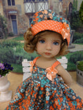 Ditzy Floral - dress, hat, tights & shoes for Little Darling Doll or other 33cm BJD