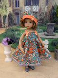 Ditzy Floral - dress, hat, tights & shoes for Little Darling Doll or other 33cm BJD