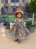 Ditzy Floral - dress, hat, tights & shoes for Little Darling Doll or other 33cm BJD