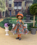 Ditzy Floral - dress, hat, tights & shoes for Little Darling Doll or other 33cm BJD