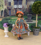 Ditzy Floral - dress, hat, tights & shoes for Little Darling Doll or other 33cm BJD