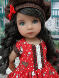 Doggy Tale - dress, hat, tights & shoes for Little Darling Doll or 33cm BJD