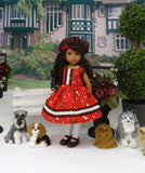 Doggy Tale - dress, hat, tights & shoes for Little Darling Doll or 33cm BJD