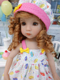 Donut Sprinkles - dress, hat, tights & shoes for Little Darling Doll or 33cm BJD