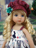 Down the Rabbit Hole - jacket, hat, dress, tights & shoes for Little Darling Doll or 33cm BJD