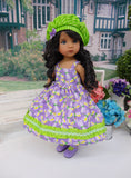 Dragonfly Catcher - dress, hat, jacket, tights & shoes for Little Darling Doll or 33cm BJD