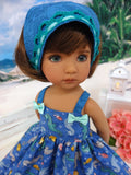 Dwarf Seahorse - dress, kerchief & sandals for Little Darling Doll or 33cm BJD
