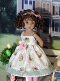 Easter Basket - dress, tights & shoes for Little Darling Doll