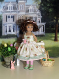 Easter Basket - dress, tights & shoes for Little Darling Doll