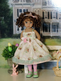 Easter Basket - dress, tights & shoes for Little Darling Doll