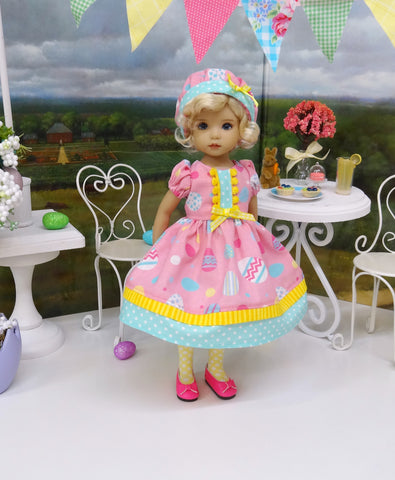 Easter Candy - dress, hat, tights & shoes for Little Darling Doll or 33cm BJD