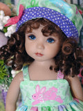 Easter Cutie - dress, hat, tights & shoes for Little Darling Doll