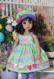 Easter Cutie - dress, hat, tights & shoes for Little Darling Doll
