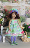 Easter Cutie - dress, hat, tights & shoes for Little Darling Doll