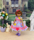 Easter Egg Hunt - dress, tights & shoes for Little Darling Doll