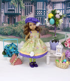 Easter Fields - dress, hat, tights & shoes for Little Darling Doll or 33cm BJD
