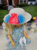 Easter Parade - dress, hat, tights & shoes for Little Darling Doll