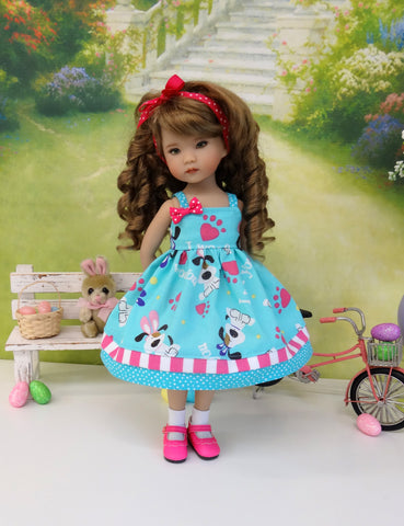 Easter Paws - dress, socks & shoes for Little Darling Doll or 33cm BJD