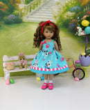 Easter Paws - dress, socks & shoes for Little Darling Doll or 33cm BJD