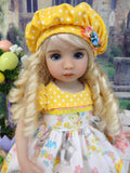 Easter Wishes - dress, hat, tights & shoes for Little Darling Doll or 33cm BJD