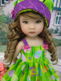 Egg Hunt - dress, hat & shoes for Little Darling Doll or 33cm BJD