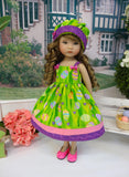 Egg Hunt - dress, hat & shoes for Little Darling Doll or 33cm BJD