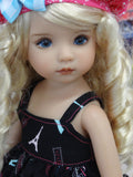 Eiffel Tower - dress, jacket, beret, tights & shoes for Little Darling Doll or 33cm BJD