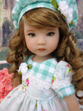 Elegant Birdcage - dress, hat, socks & shoes for Little Darling Doll or 33cm BJD