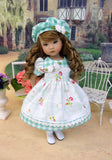 Elegant Birdcage - dress, hat, socks & shoes for Little Darling Doll or 33cm BJD