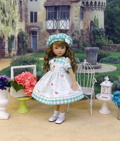 Elegant Birdcage - dress, hat, socks & shoes for Little Darling Doll or 33cm BJD